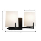 Minka-Lavery 12432-899 Dark Matte Black Mirelle 16'' 2-light Vanity Image 2