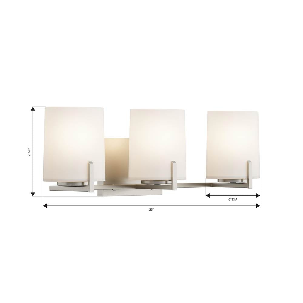 Minka-Lavery 12433-84 Brushed Nickel Mirelle 25'' 3-light Vanity Image 2