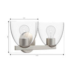 Minka-Lavery 12482-84 Brushed Nickel Noellea 15.25'' 2-light Vanity Image 2