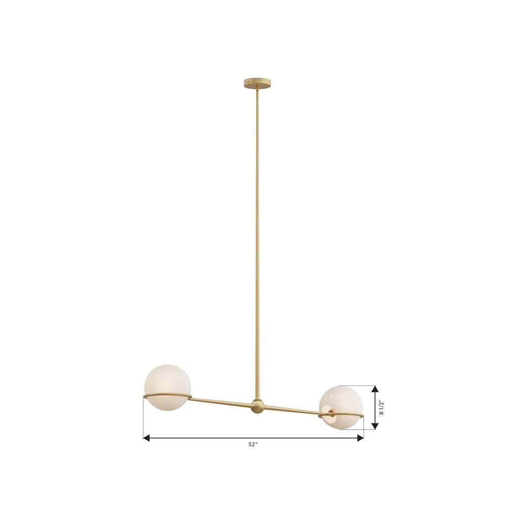 Minka-Lavery 12507-732 Legacy Brass Orstyn 52'' 2-light Linear Chandelier Image 2