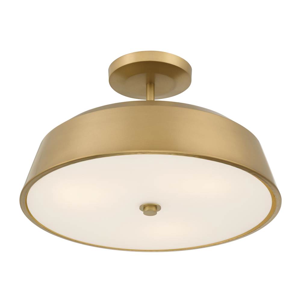 Minka-Lavery 12625-732 Legacy Brass Trellwyn 15'' 3-light Semi-flush Mount Image 6