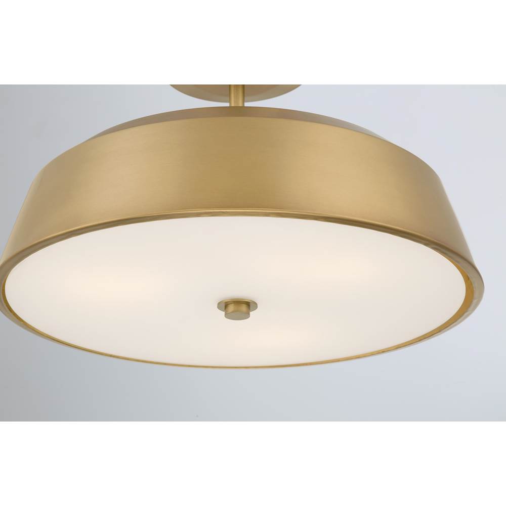Minka-Lavery 12625-732 Legacy Brass Trellwyn 15'' 3-light Semi-flush Mount Image 5