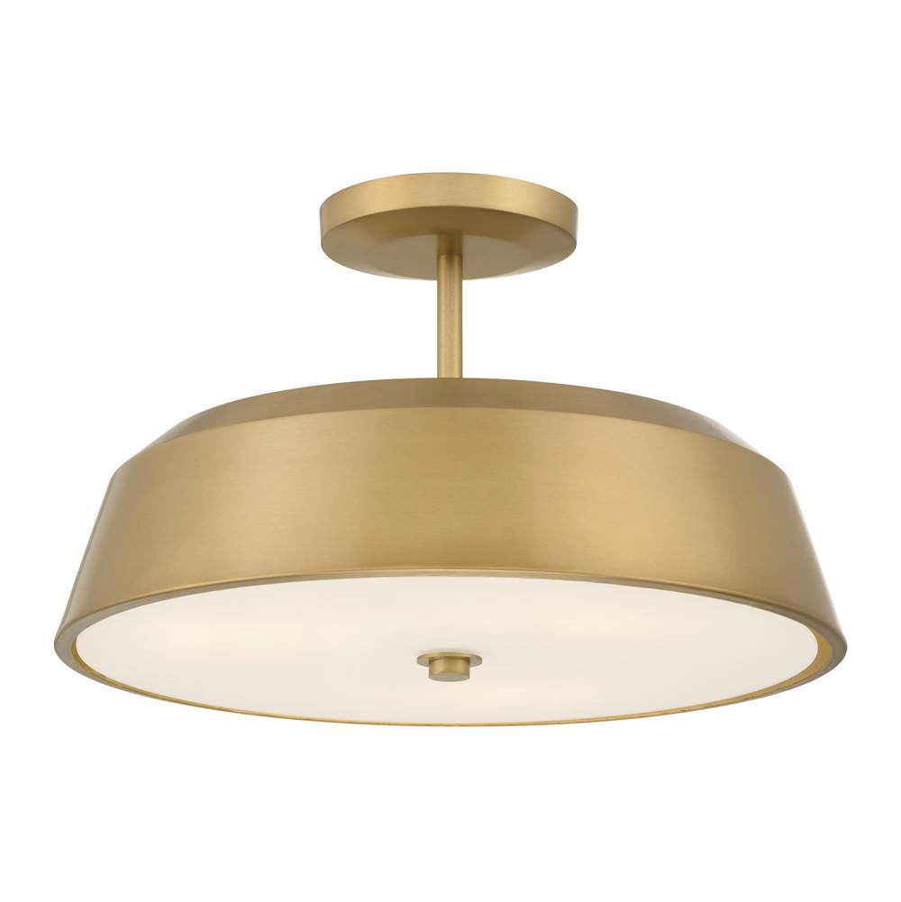 Minka-Lavery 12625-732 Legacy Brass Trellwyn 15'' 3-light Semi-flush Mount Image 1