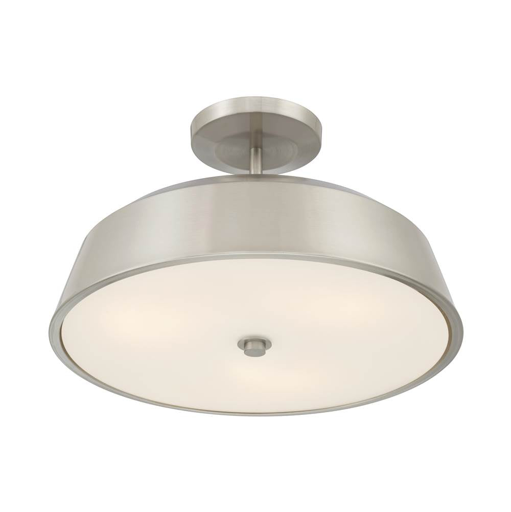 Minka-Lavery 12625-84 Brushed Nickel Trellwyn 15'' 3-light Semi-flush Mount Image 7