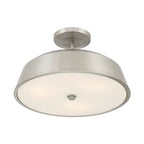 Minka-Lavery 12625-84 Brushed Nickel Trellwyn 15'' 3-light Semi-flush Mount Image 7