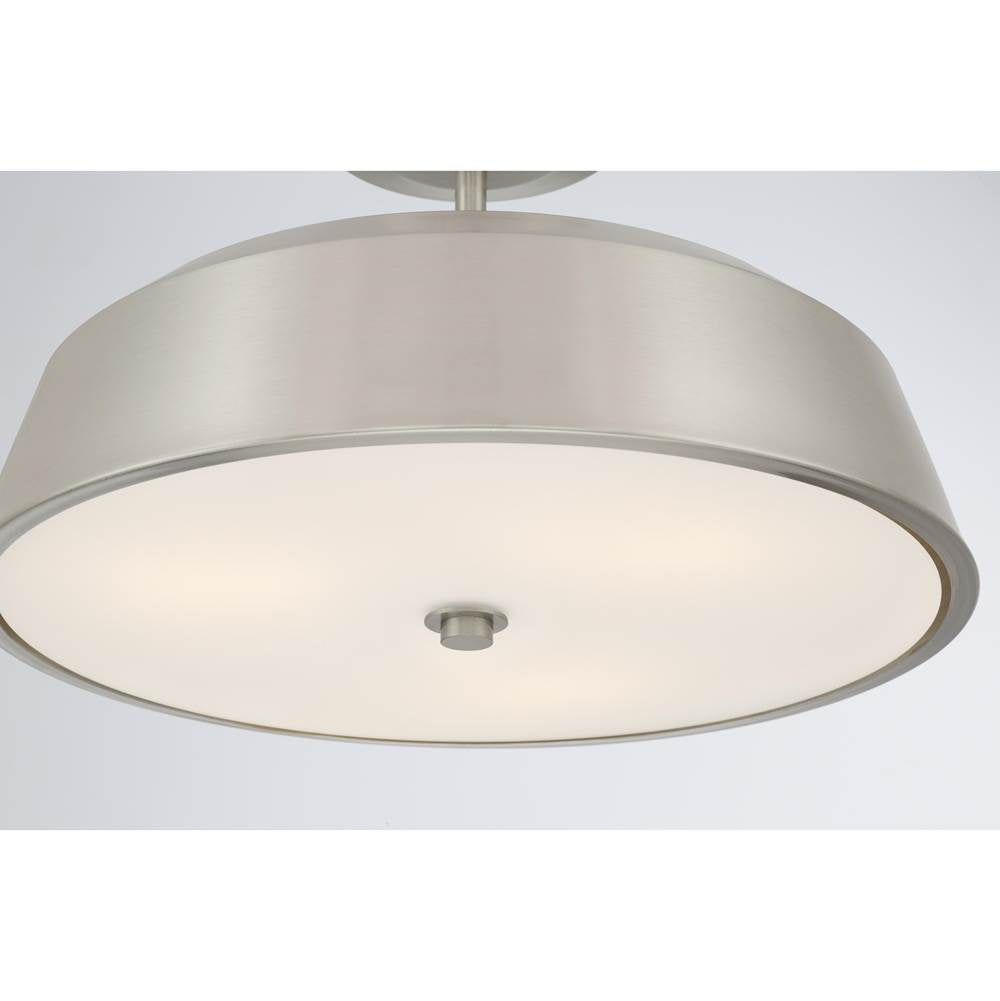 Minka-Lavery 12625-84 Brushed Nickel Trellwyn 15'' 3-light Semi-flush Mount Image 6