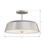 Minka-Lavery 12625-84 Brushed Nickel Trellwyn 15'' 3-light Semi-flush Mount Image 2