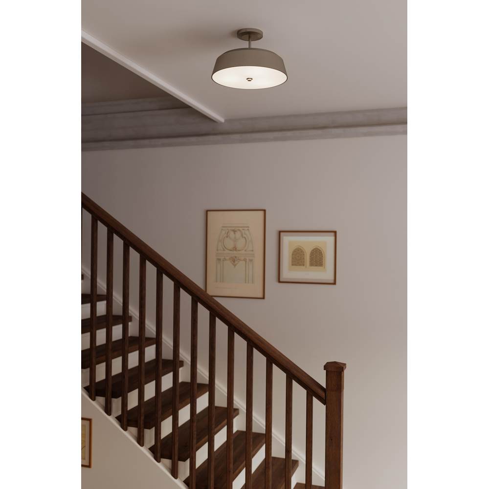 Minka-Lavery 12625-84 Brushed Nickel Trellwyn 15'' 3-light Semi-flush Mount Image 3