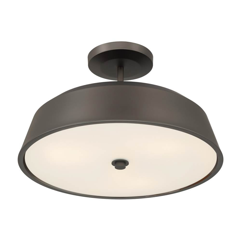Minka-Lavery 12625-868 Plated Dark Bronze Trellwyn 15'' 3-light Semi-flush Mount Image 7