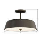 Minka-Lavery 12625-868 Plated Dark Bronze Trellwyn 15'' 3-light Semi-flush Mount Image 2