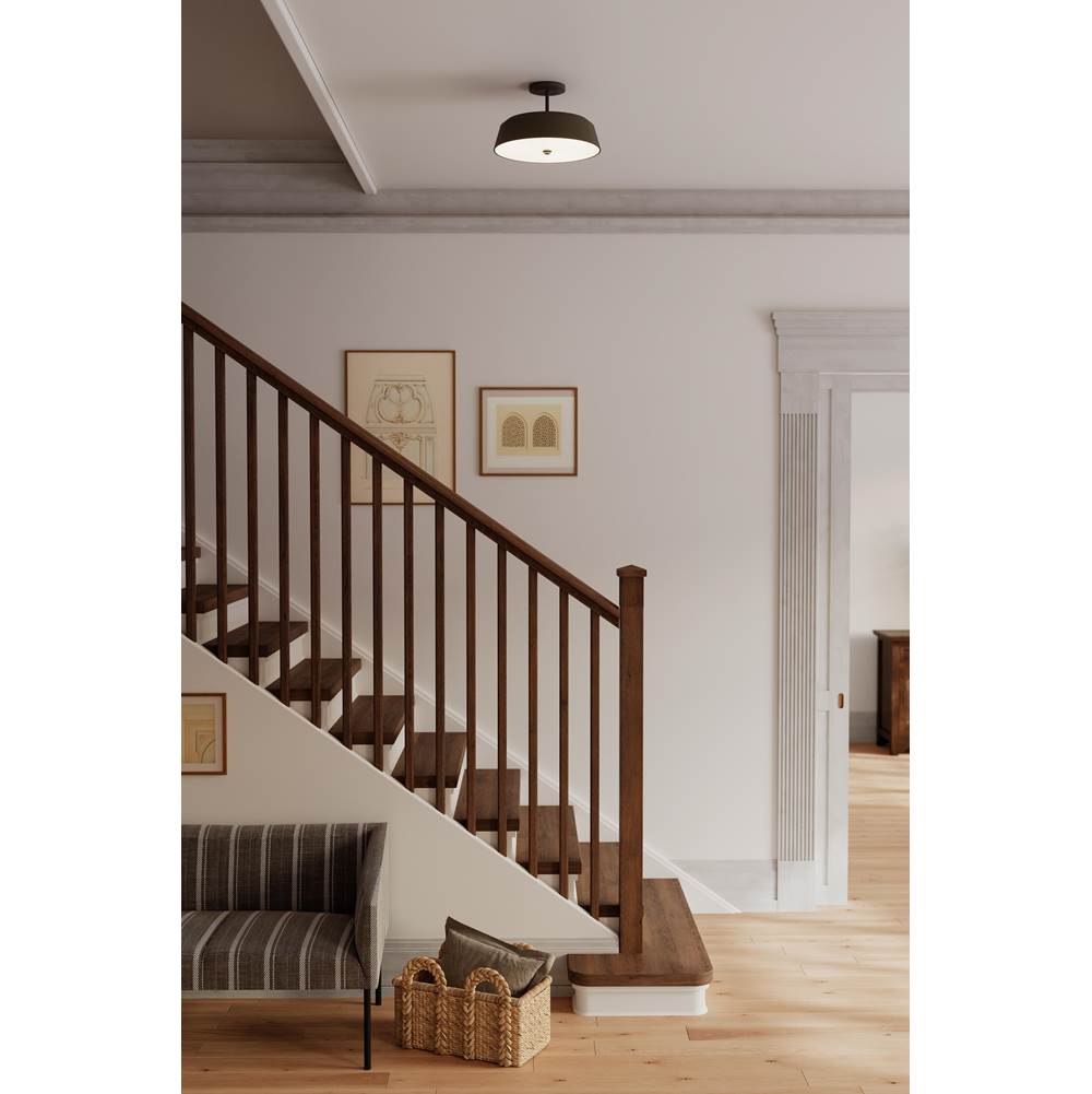 Minka-Lavery 12625-868 Plated Dark Bronze Trellwyn 15'' 3-light Semi-flush Mount Image 4