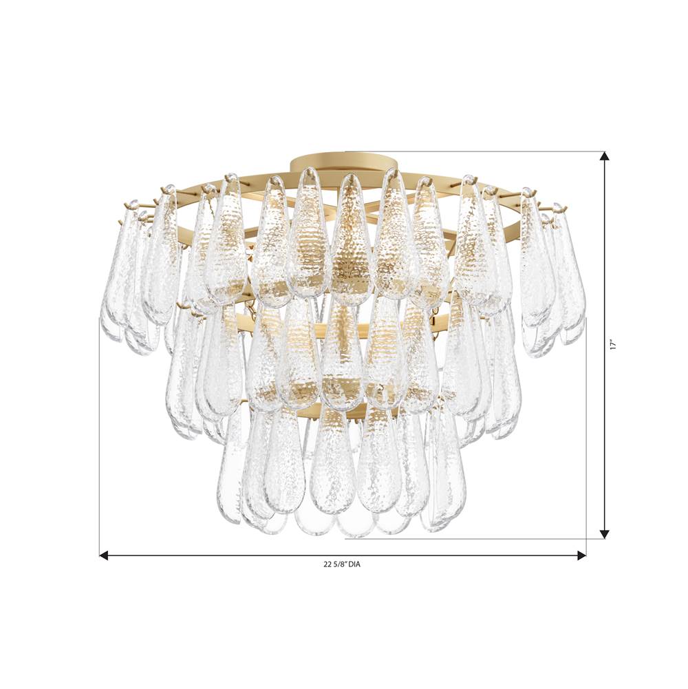 Minka-Lavery 12654-732 Legacy Brass Vionne 21.5'' 5-light Semi-flush Mount Image 2