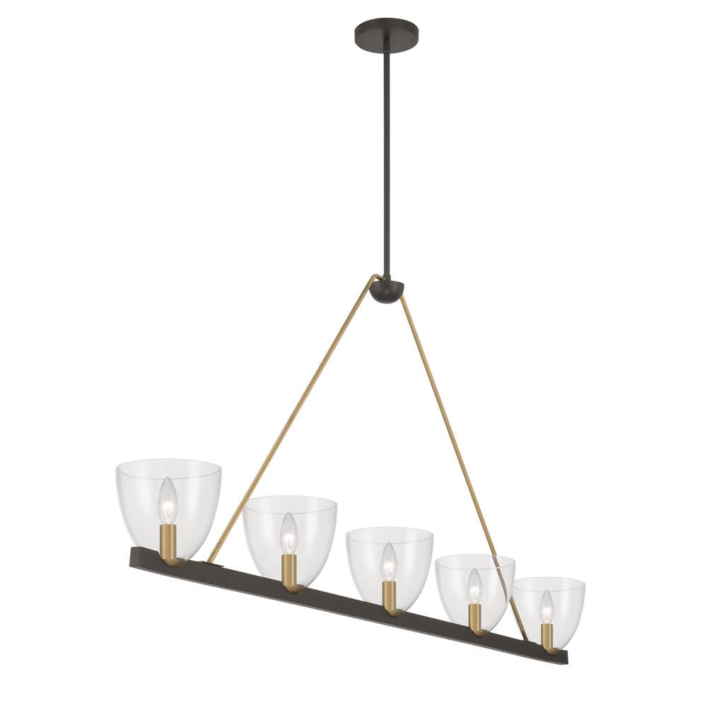 Minka-Lavery 12727-796 Dark Bronze Noellea 61'' 5-light Linear Chandelier Image 7