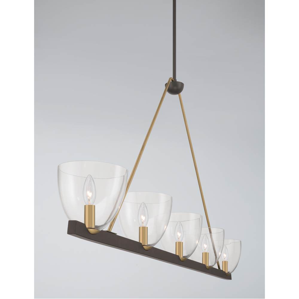Minka-Lavery 12727-796 Dark Bronze Noellea 61'' 5-light Linear Chandelier Image 5