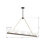 Minka-Lavery 12727-796 Dark Bronze Noellea 61'' 5-light Linear Chandelier Image 2