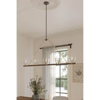 Minka-Lavery 12727-796 Dark Bronze Noellea 61'' 5-light Linear Chandelier Image 3