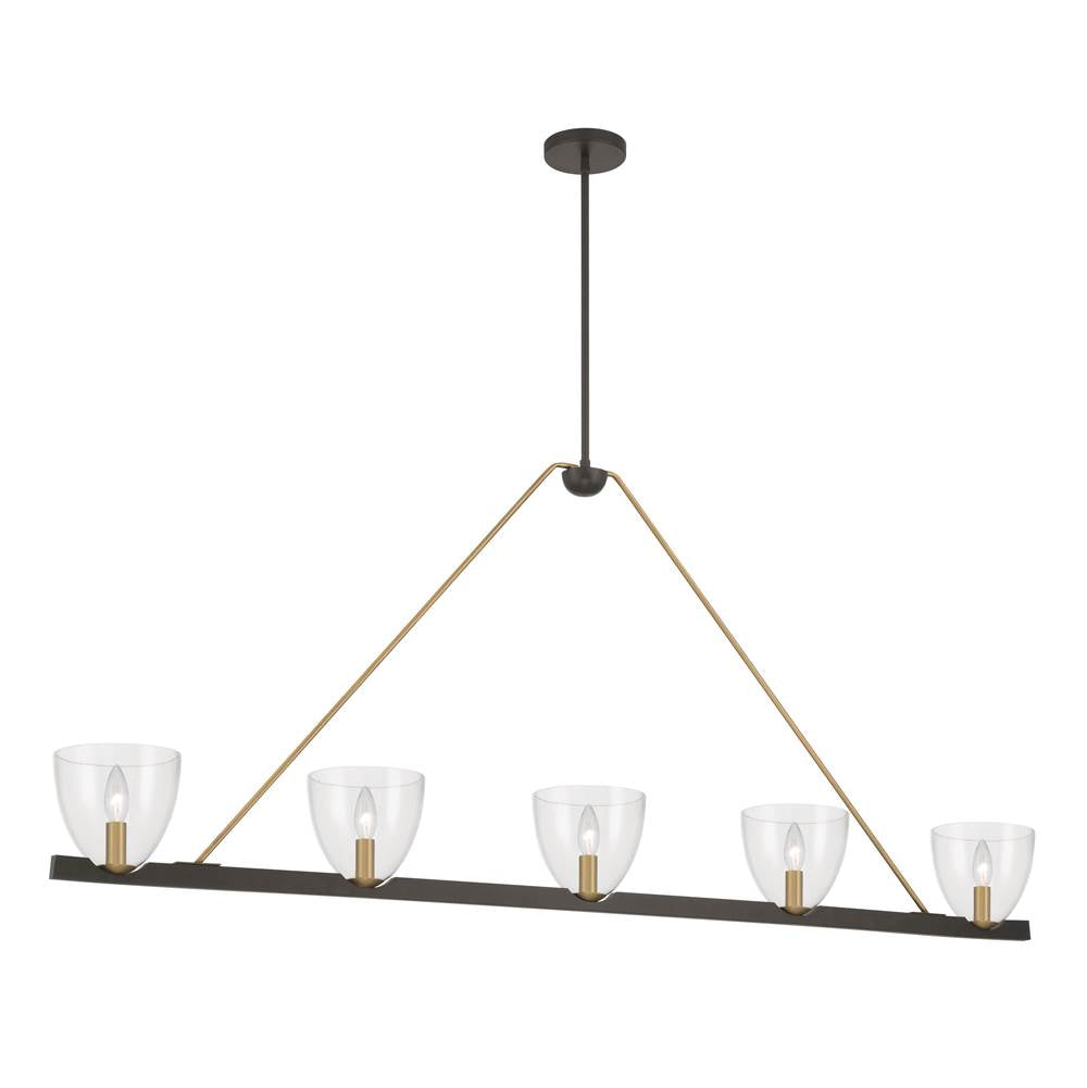 Minka-Lavery 12727-796 Dark Bronze Noellea 61'' 5-light Linear Chandelier Image 1