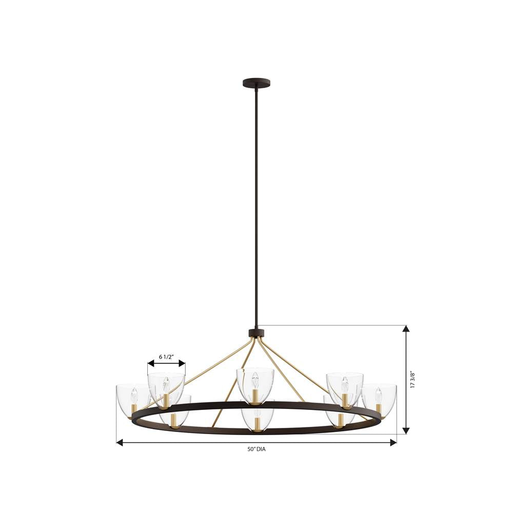 Minka-Lavery 12728-796 Dark Bronze Noellea 50'' 8-light Chandelier Image 2