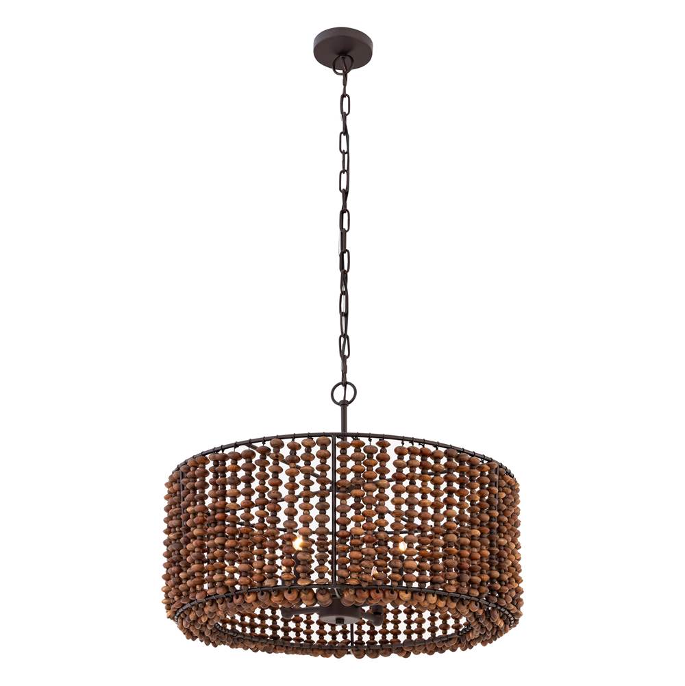 Minka-Lavery 12954-860 Dark Bronze Beaudelle 26'' 4-light Pendant Image 7