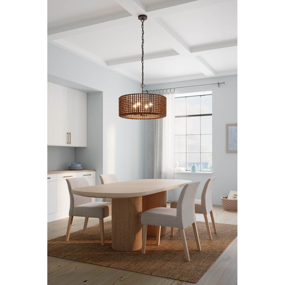 Minka-Lavery 12954-860 Dark Bronze Beaudelle 26'' 4-light Pendant Image 4