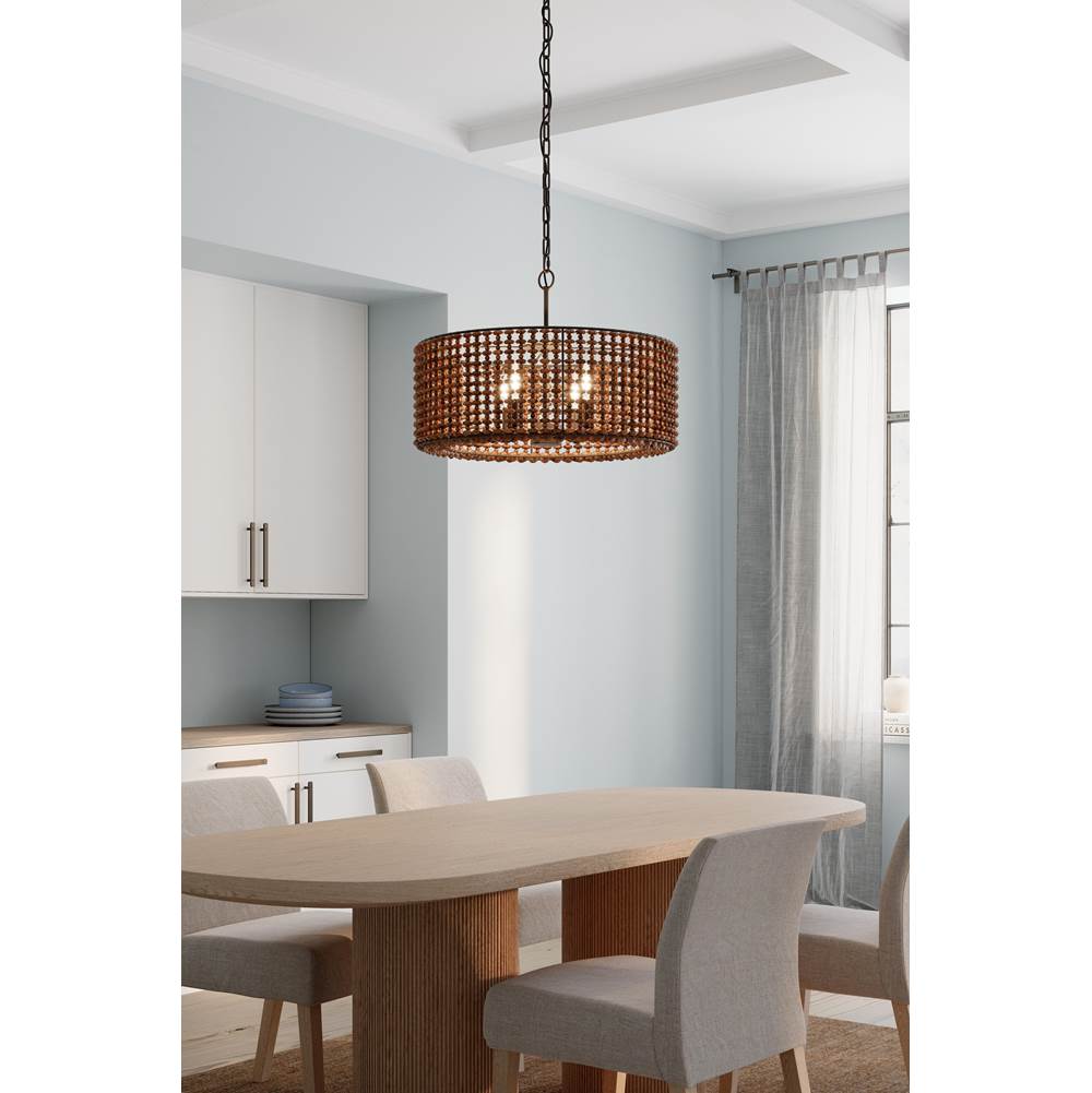 Minka-Lavery 12954-860 Dark Bronze Beaudelle 26'' 4-light Pendant Image 3