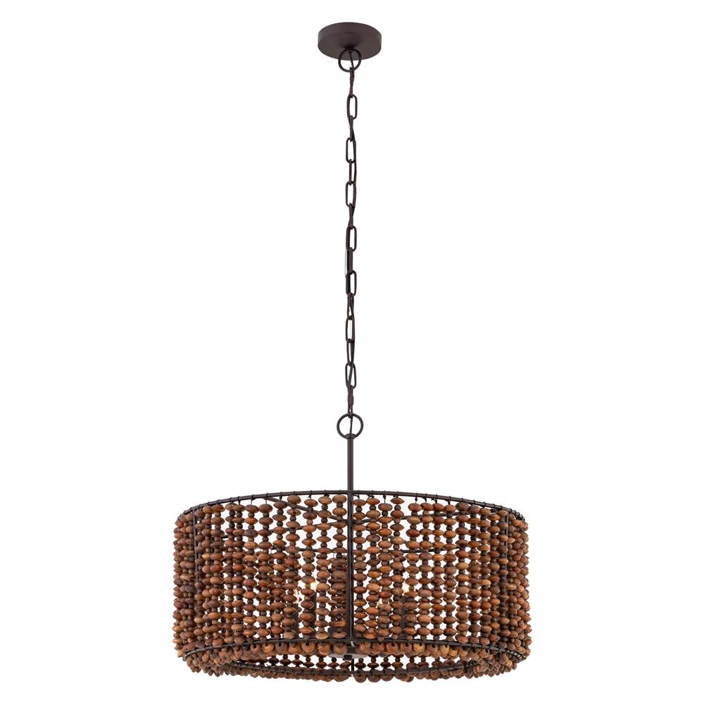 Minka-Lavery 12954-860 Dark Bronze Beaudelle 26'' 4-light Pendant Image 1