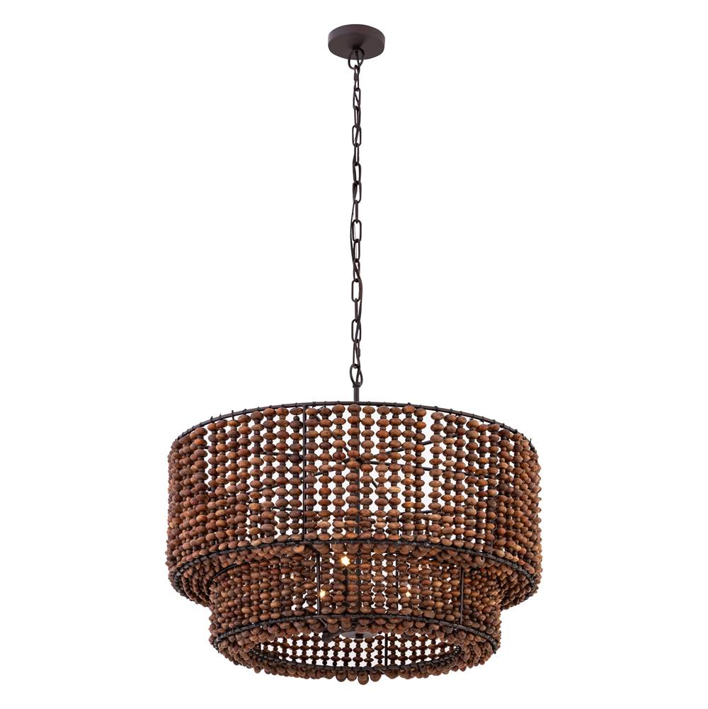 Minka-Lavery 12955-860 Dark Bronze Beaudelle 30'' 5-light Pendant Image 7
