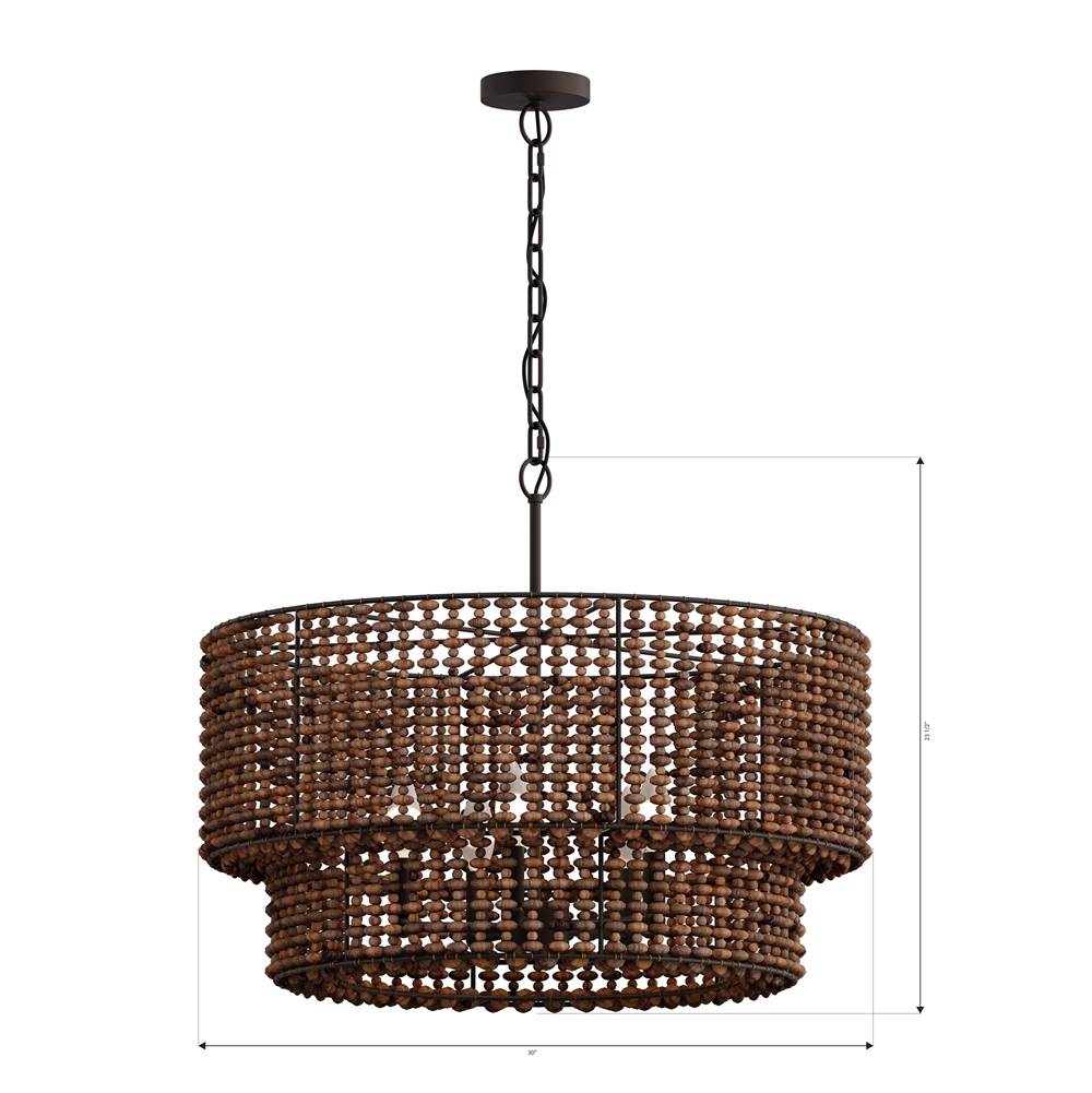 Minka-Lavery 12955-860 Dark Bronze Beaudelle 30'' 5-light Pendant Image 2