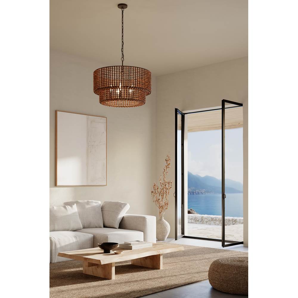 Minka-Lavery 12955-860 Dark Bronze Beaudelle 30'' 5-light Pendant Image 4