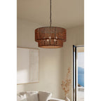 Minka-Lavery 12955-860 Dark Bronze Beaudelle 30'' 5-light Pendant Image 3