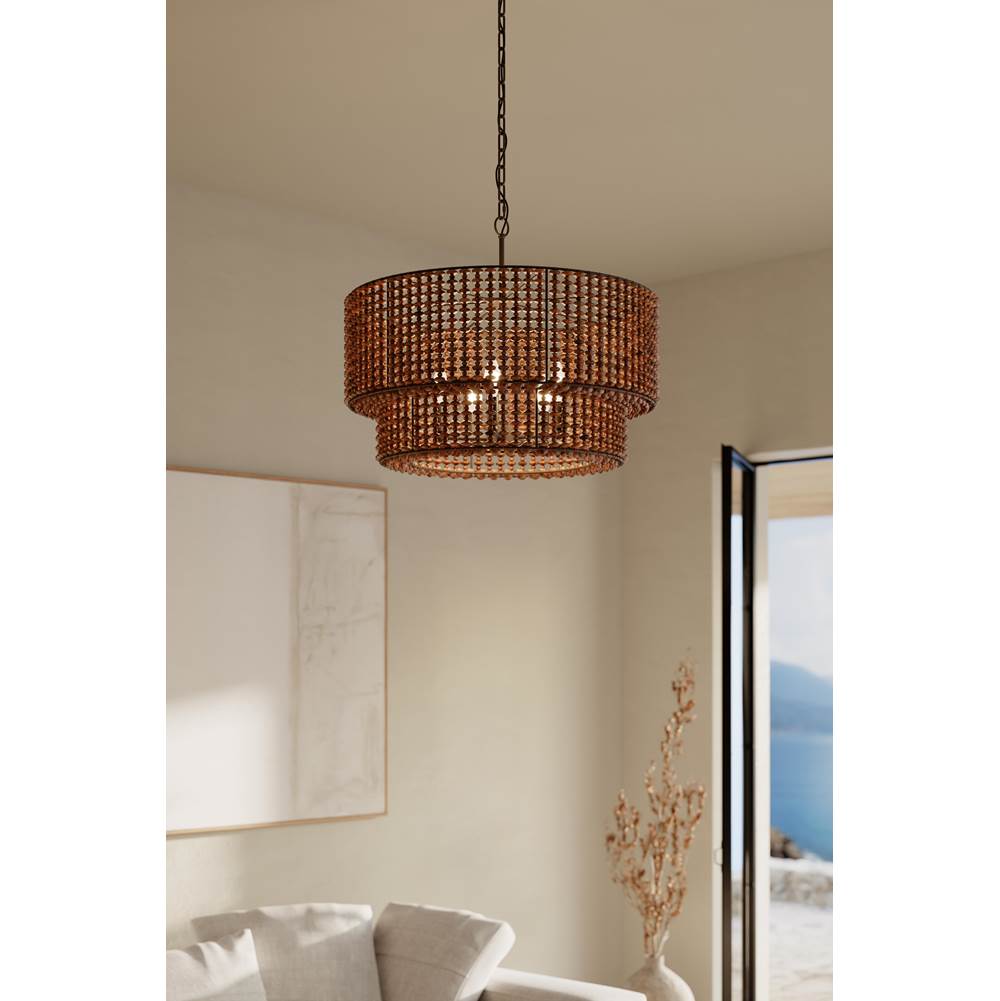 Minka-Lavery 12955-860 Dark Bronze Beaudelle 30'' 5-light Pendant Image 3