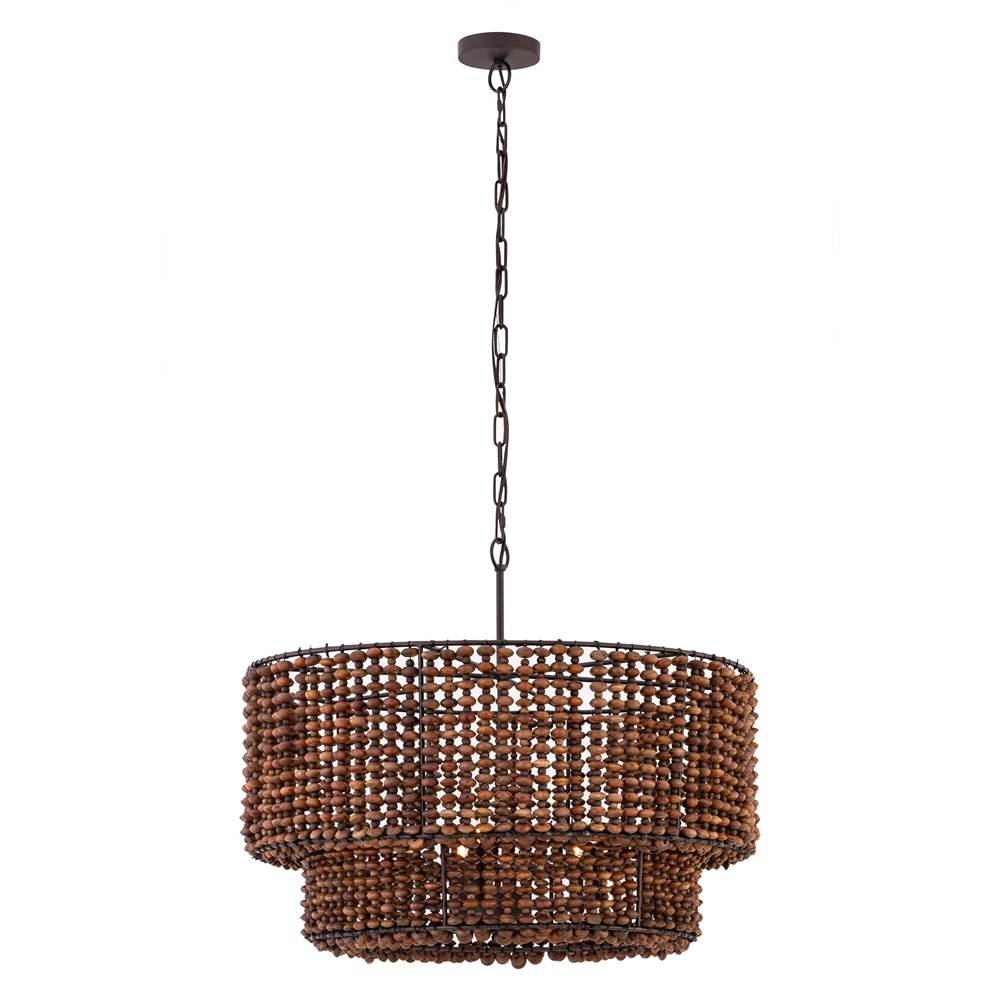 Minka-Lavery 12955-860 Dark Bronze Beaudelle 30'' 5-light Pendant Image 1