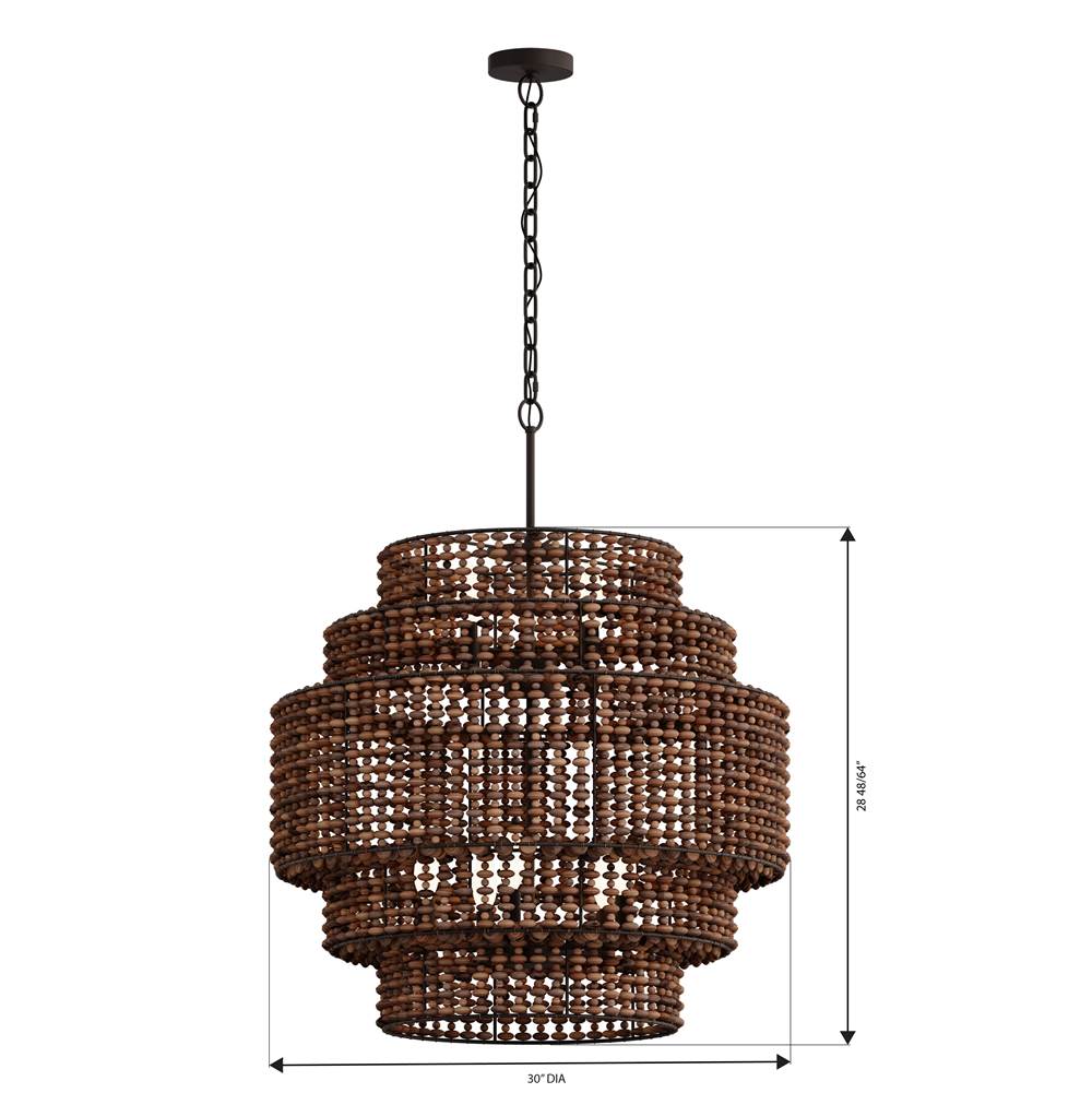 Minka-Lavery 12959-860 Dark Bronze Beaudelle 30'' 9-light Pendant Image 2
