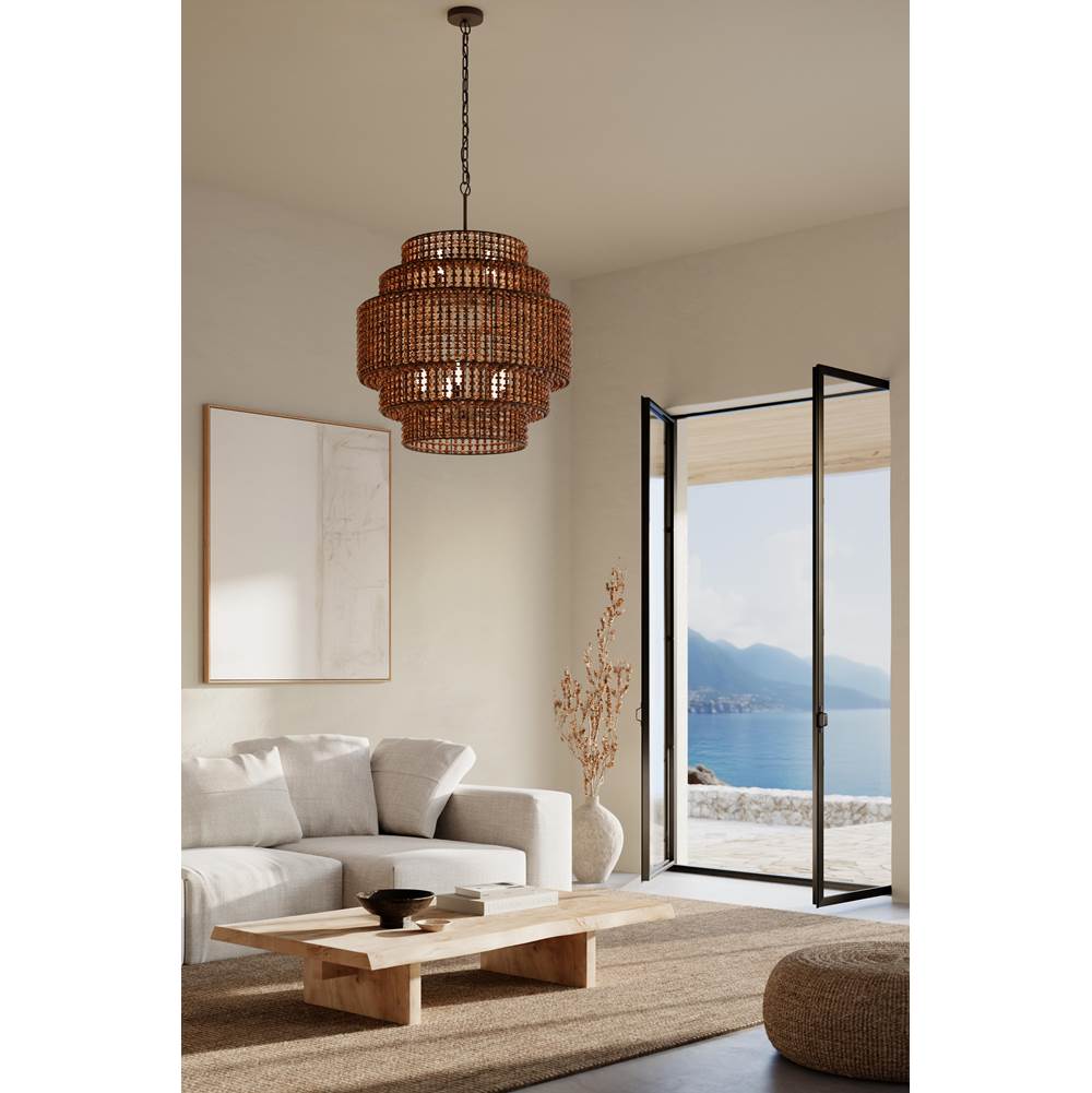 Minka-Lavery 12959-860 Dark Bronze Beaudelle 30'' 9-light Pendant Image 4