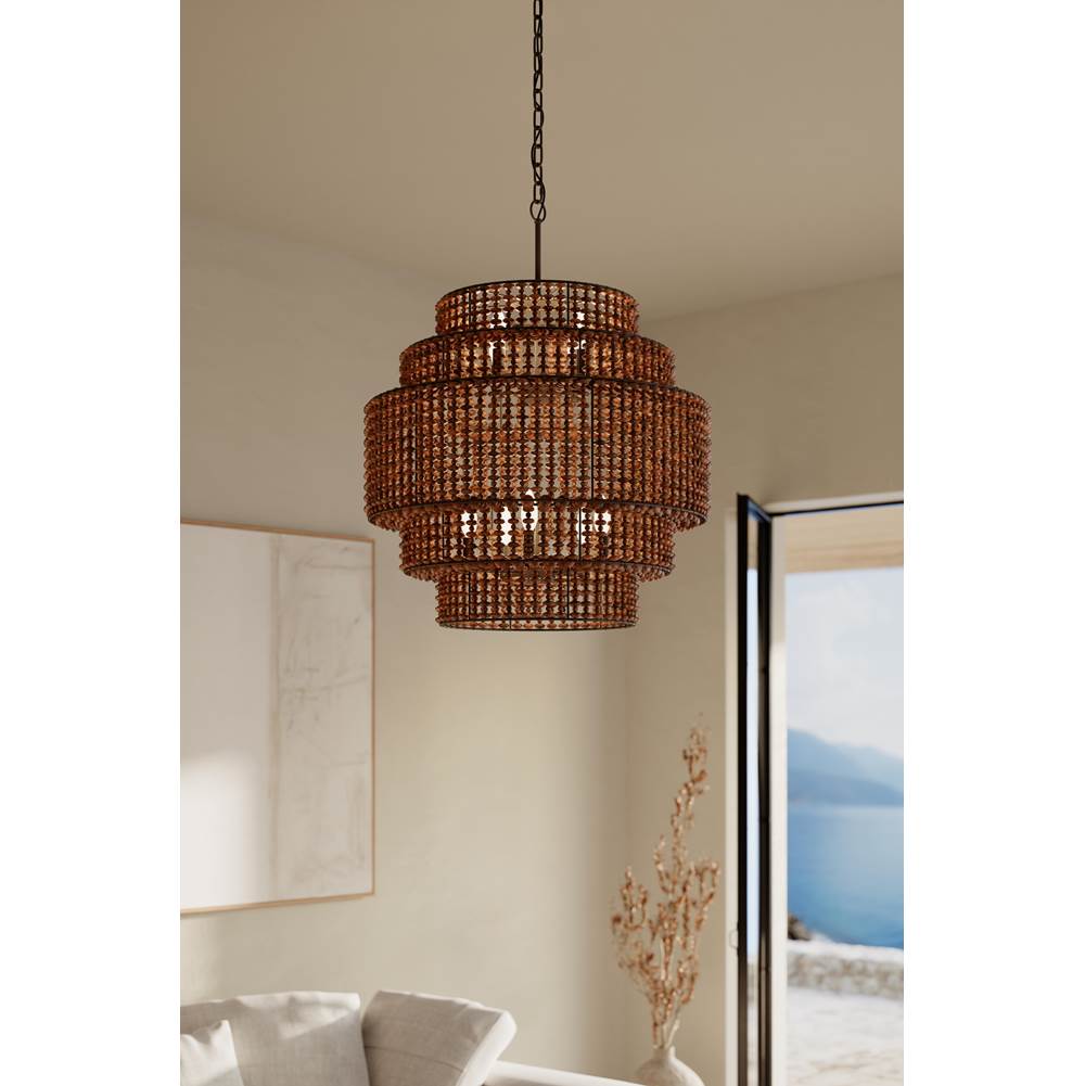 Minka-Lavery 12959-860 Dark Bronze Beaudelle 30'' 9-light Pendant Image 3