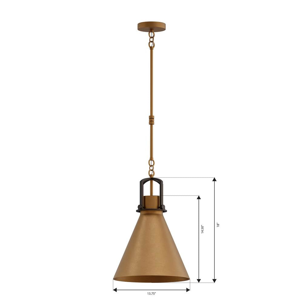Minka-Lavery 13105-855 Legacy Brass Fenric 13.75'' 1-light Pendant Image 2