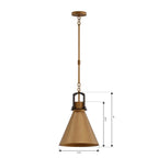 Minka-Lavery 13105-855 Legacy Brass Fenric 13.75'' 1-light Pendant Image 2