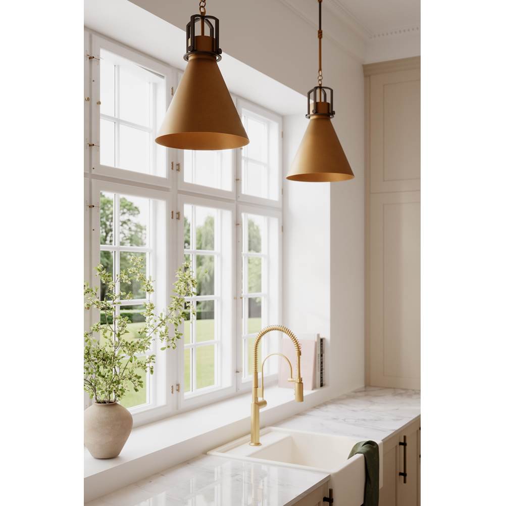 Minka-Lavery 13105-855 Legacy Brass Fenric 13.75'' 1-light Pendant Image 3