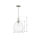 Minka-Lavery 13125-84 Brushed Nickel Orbis 10'' 1-light Mini Pendant Image 2