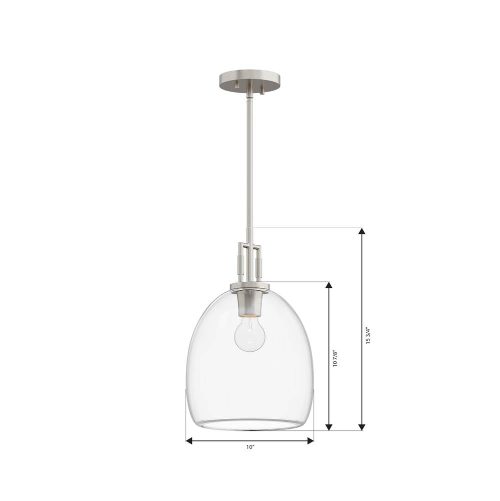 Minka-Lavery 13125-84 Brushed Nickel Orbis 10'' 1-light Mini Pendant Image 2