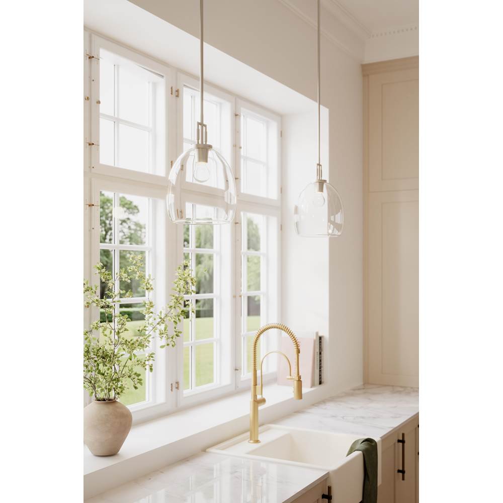 Minka-Lavery 13125-84 Brushed Nickel Orbis 10'' 1-light Mini Pendant Image 4