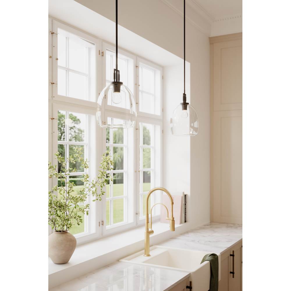 Minka-Lavery 13125-899 Dark Matte Black Orbis 10'' 1-light Mini Pendant Image 4