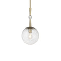 Minka-Lavery Populuxe 1-light Oxidized Aged Brass Mini Pendant With Clear Volcanic Glass Shade