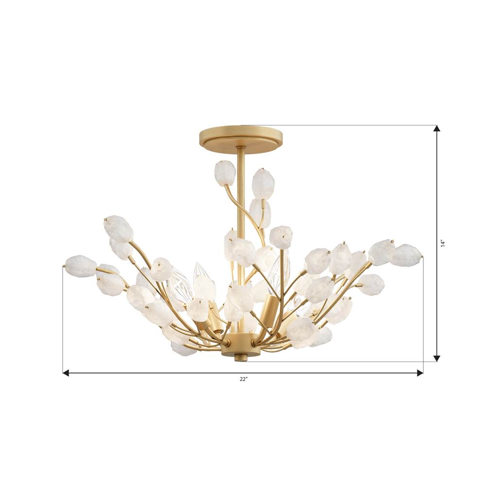 Minka-Lavery 13954-870 Painted Legacy Brass Ramus 22'' 4-light Semi-flush Mount Image 2