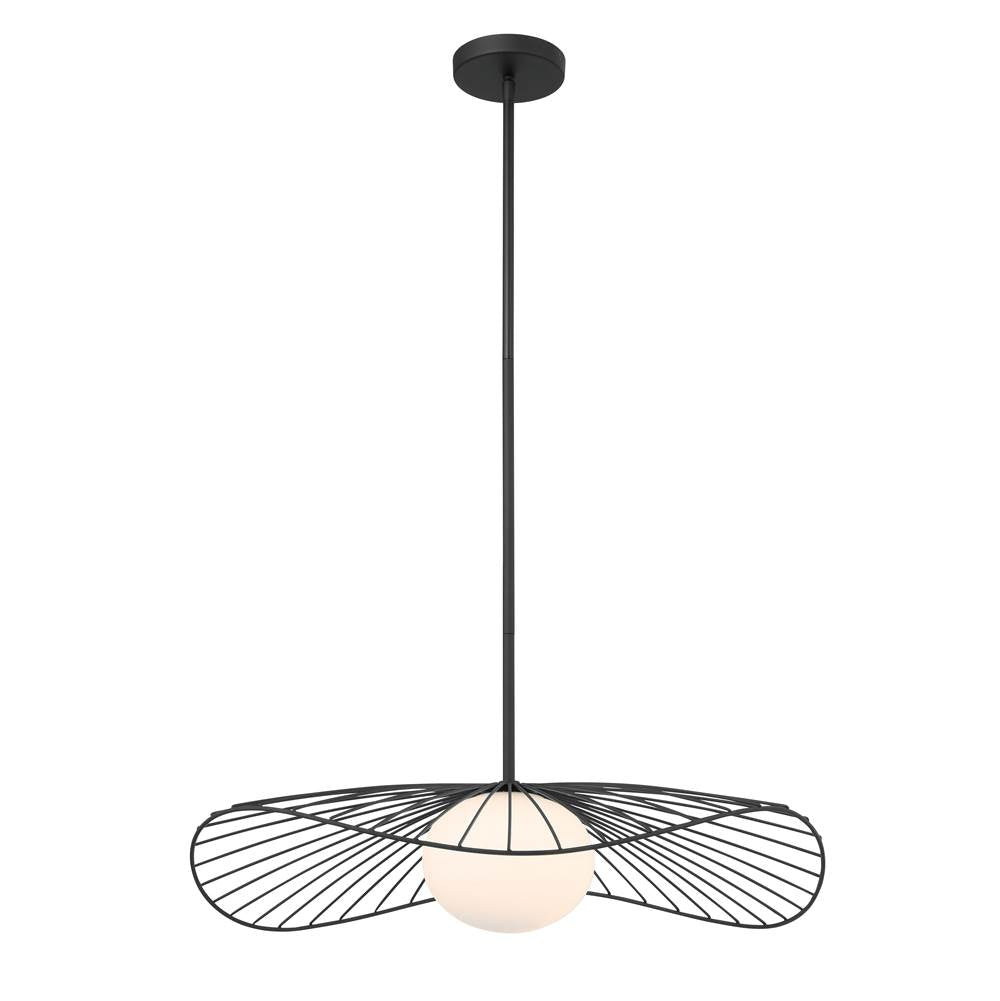 Minka-Lavery 140-899 Dark Matte Black 1 Light Pendant Image 3