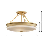 Minka-Lavery 14086-732 Legacy Brass Halora 15.25'' 3-light Semi-flush Mount Image 2