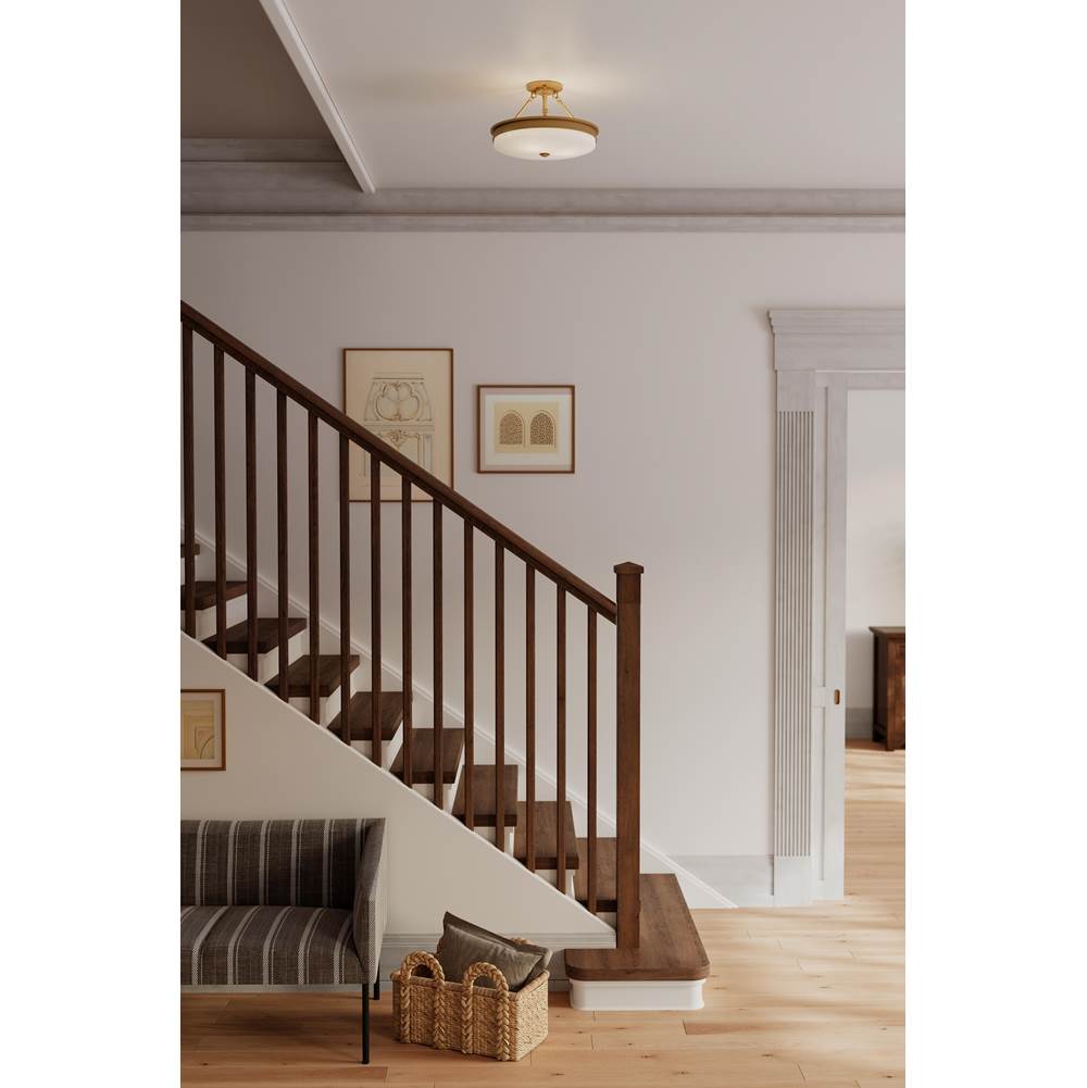 Minka-Lavery 14086-732 Legacy Brass Halora 15.25'' 3-light Semi-flush Mount Image 4