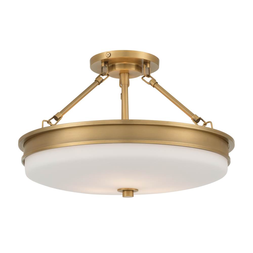 Minka-Lavery 14086-732 Legacy Brass Halora 15.25'' 3-light Semi-flush Mount Image 1