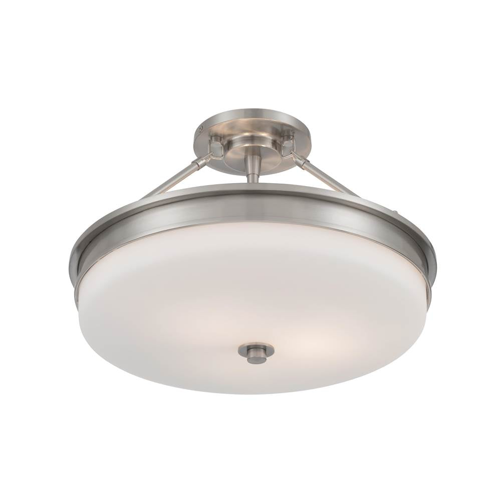 Minka-Lavery 14086-84 Brushed Nickel Halora 15.25'' 3-light Semi-flush Mount Image 7