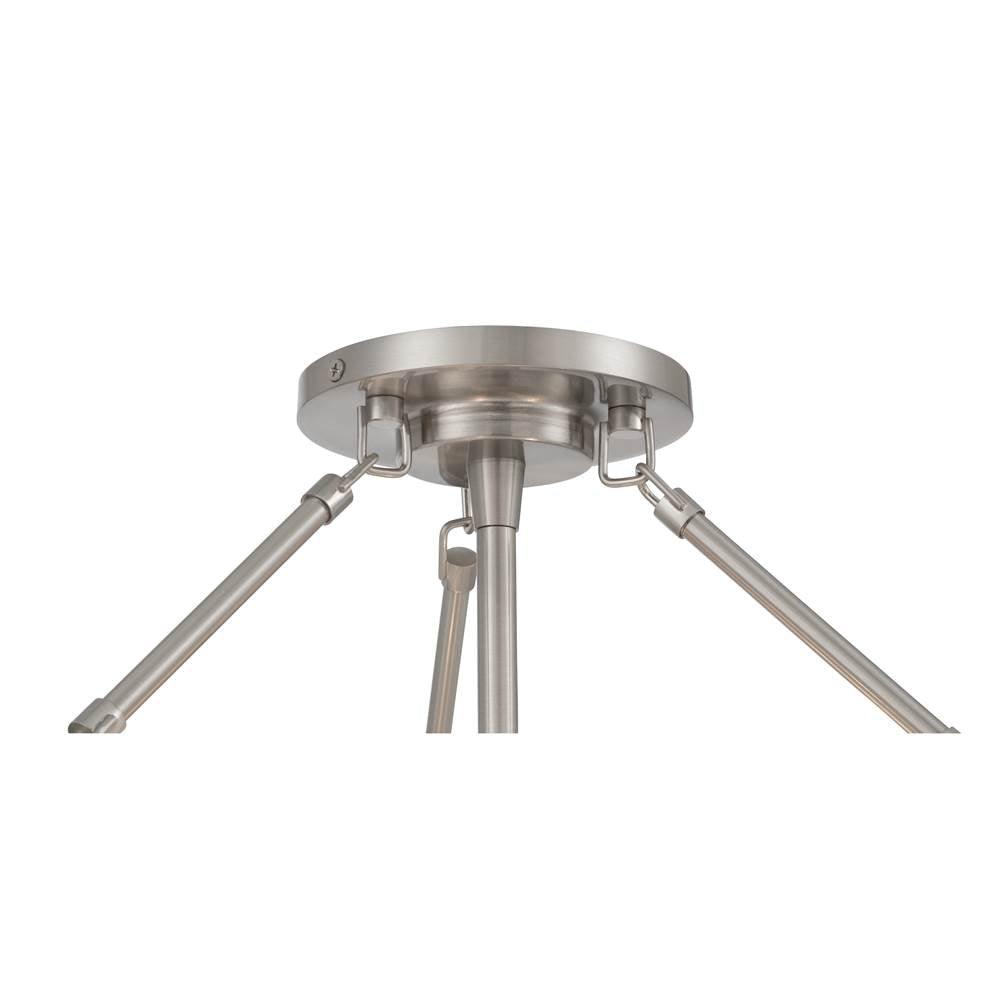 Minka-Lavery 14086-84 Brushed Nickel Halora 15.25'' 3-light Semi-flush Mount Image 6